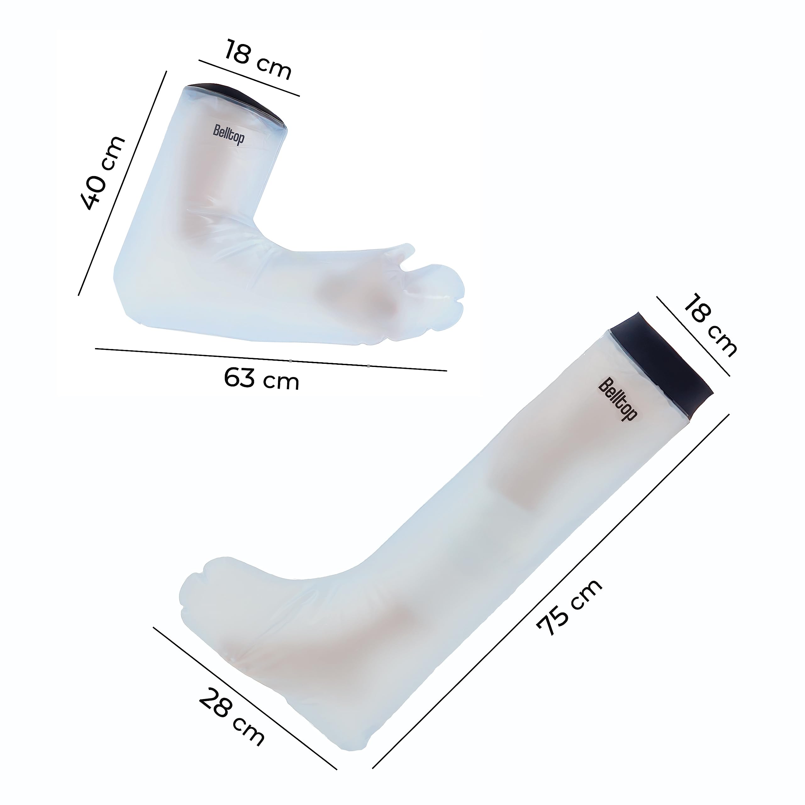Protector escayola pierna adulto. Funda impermeable ducha o piscina. Protector estanco. Funda protectora venda. Cubre escayola pierna de silicona resistente para escayola