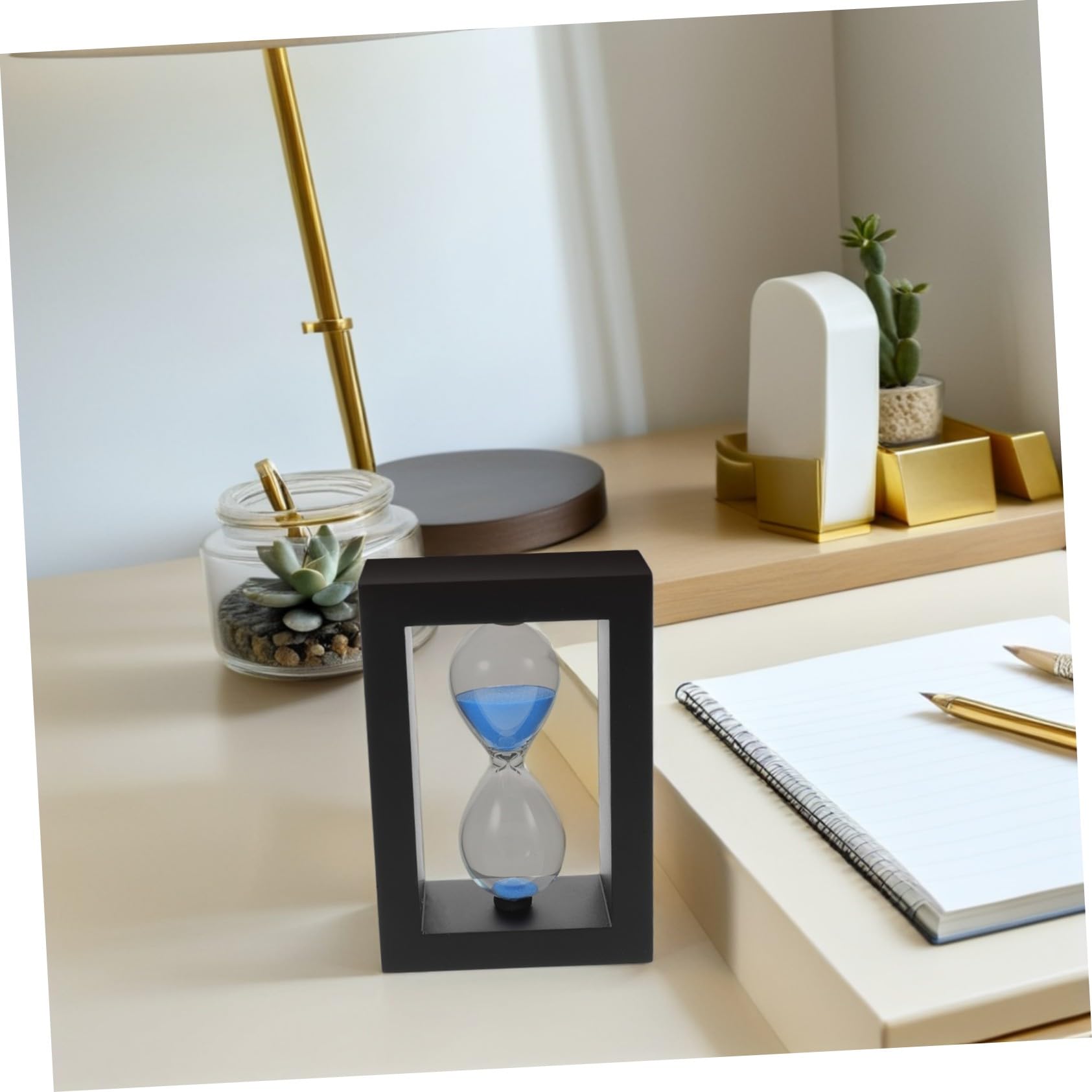Temporizador de Reloj de Arena Marco de Madera de Minutos Decoración Moderna para Cocina y Escritorio Reloj de Temporizador de Hogar
