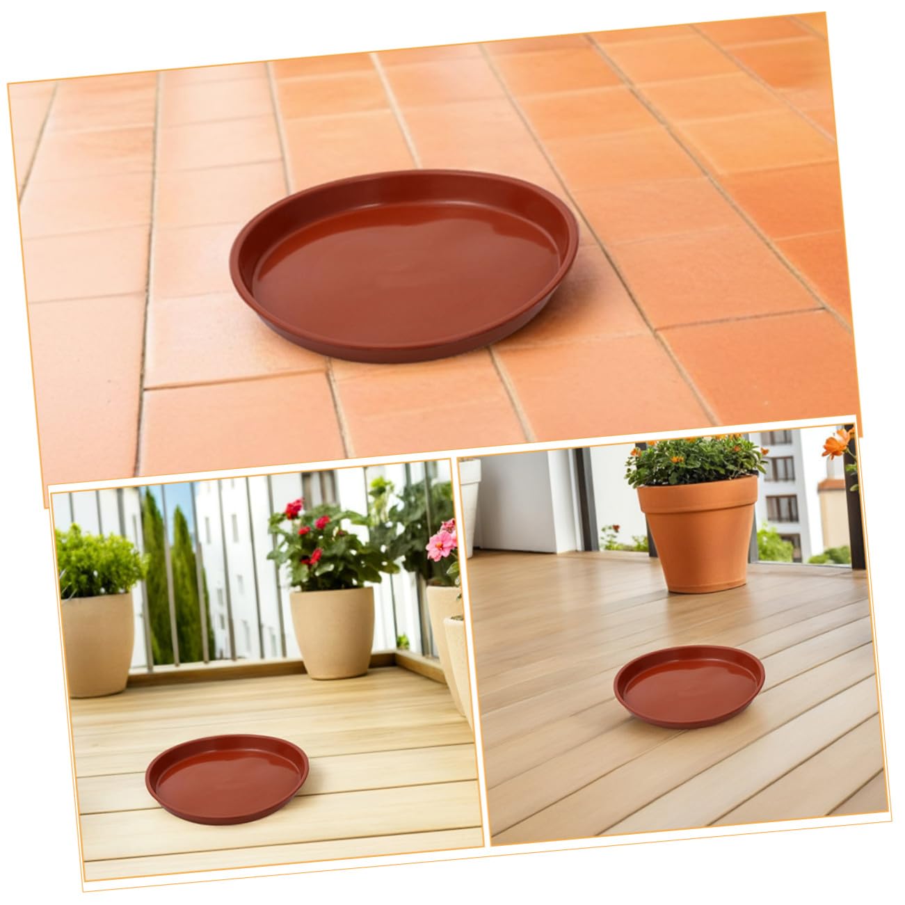TOYANDONA 25piezas Bandeja para Macetas De Plástico Rojo Colector De Agua para Plantas Platillos Redondos para Bonsáis para Uso El Hogar Oficina y Jardín