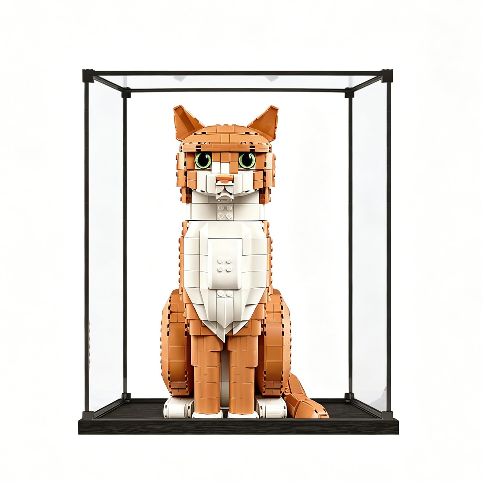 Vitrina para LEGO 21376 anti polvo que evita limpiar piezas del gato jengibre