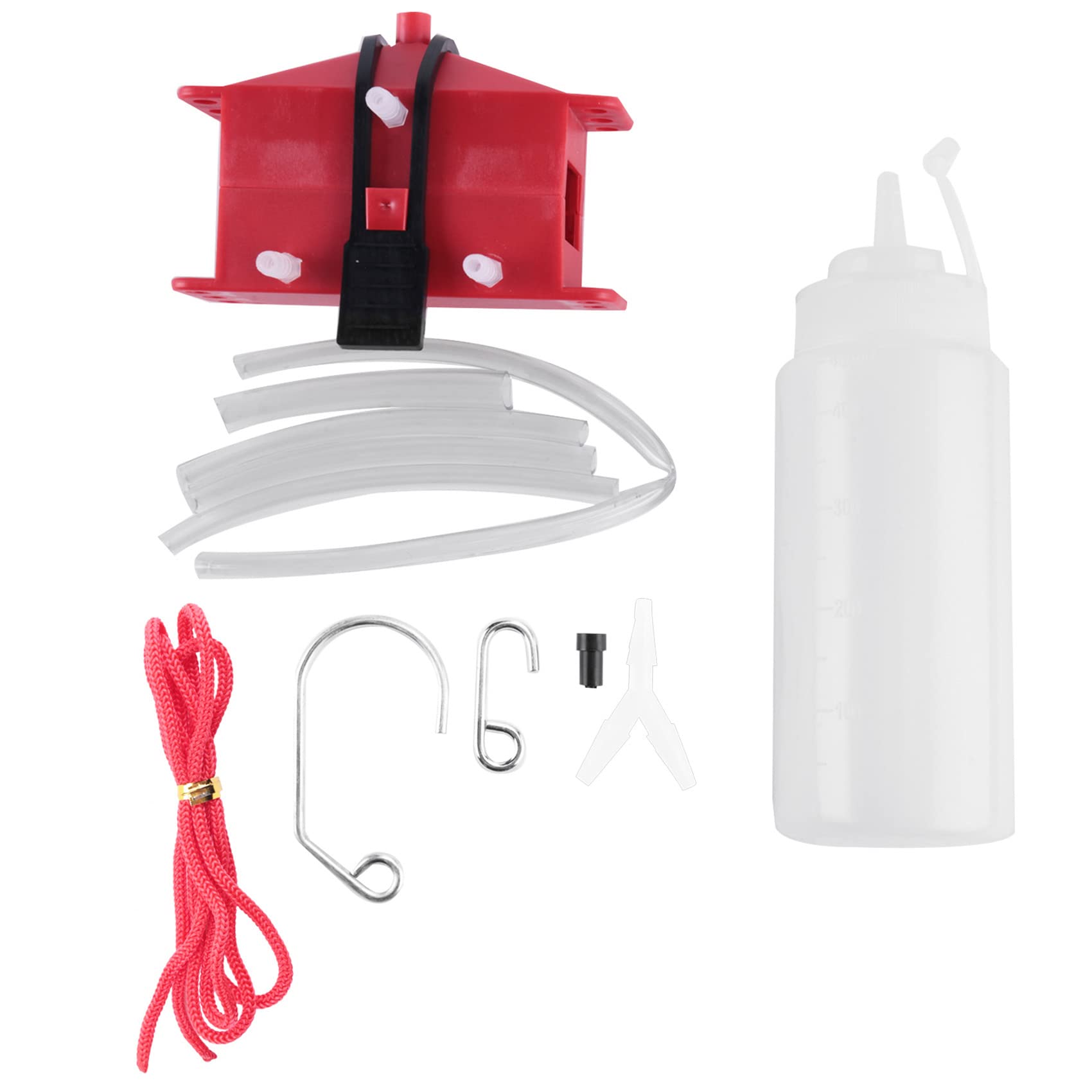 Kit per la Pulizia della Catena del Motociclo, per la Pulizia degli Ingranaggi, Strumento Universale per lubrificare Catene Moto, Rosso
