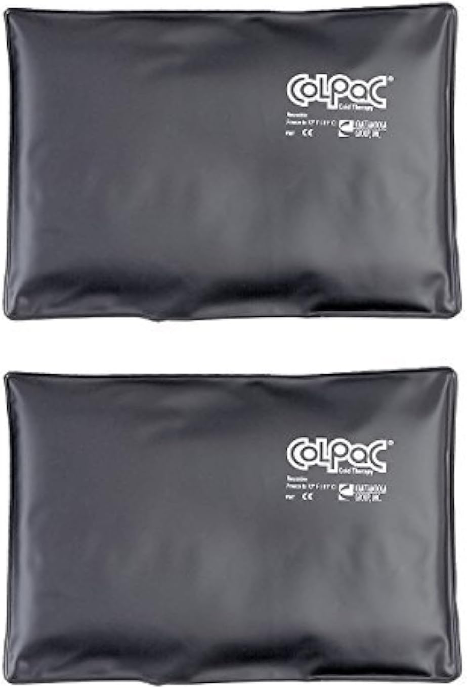 Chattanooga ColPac Clinical Grade Black Urethane Ice Pack - Standard, 10x13.5 Inch, 2 Count (Pack of 1)