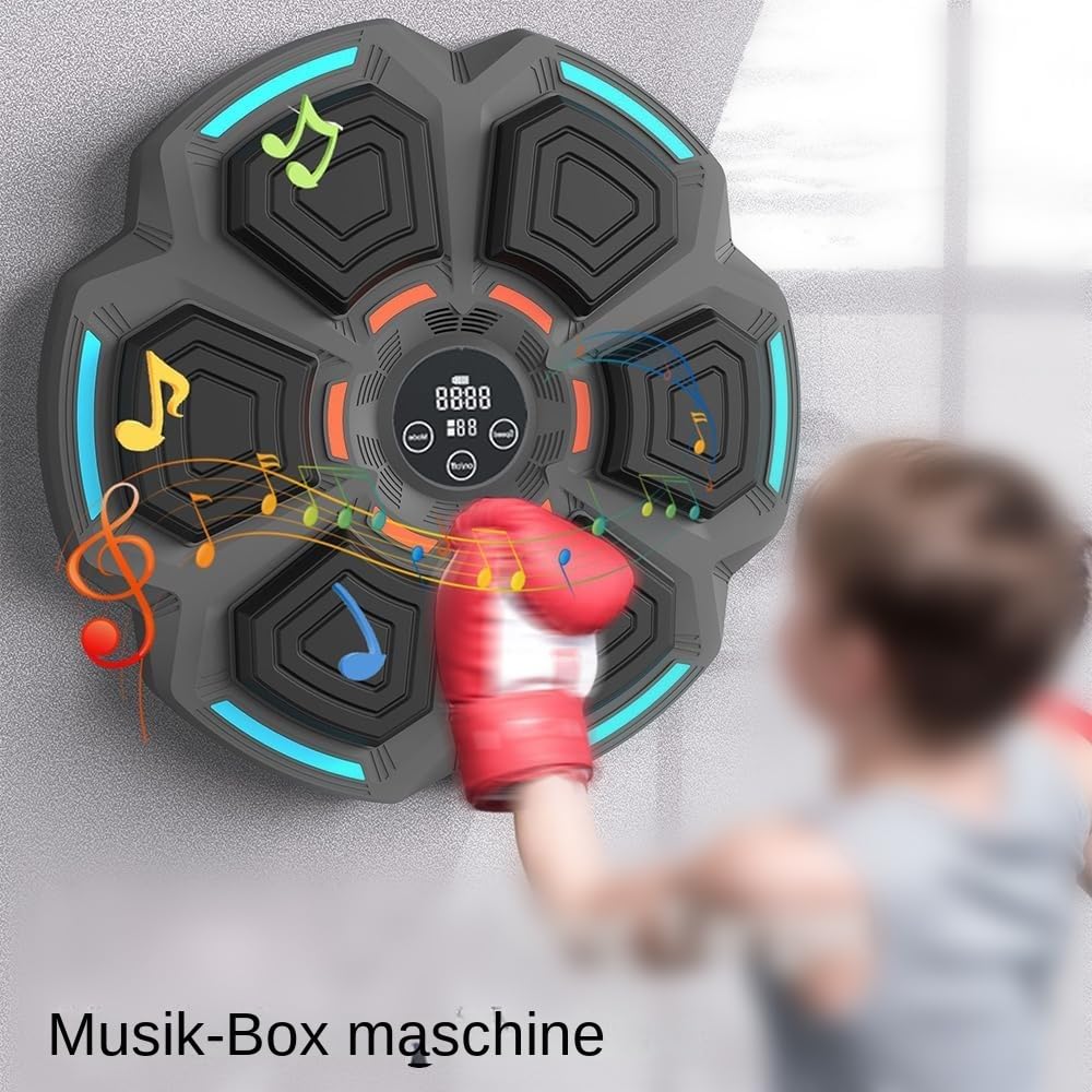 TARSHYRY Music Boxing Machine für Erwachsene mit LED Licht und Boxhandschuhe, 9 Trainingsmodi & Zählfunktion Boxmaschine mit Musik für effektives Ganzkörpertraining
