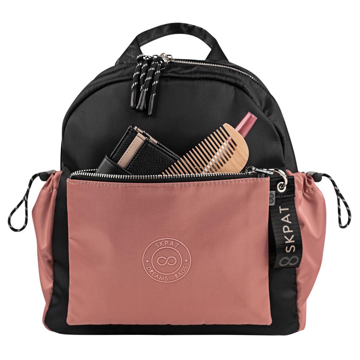 SKPAT - Bolso Mochila Mujer Elegante Tipo Casual Moderna Para Vestir Mochilas Mujer Estilo Urbano Mochila Negra Mujer Pequeña Ideal Para Uso Diario