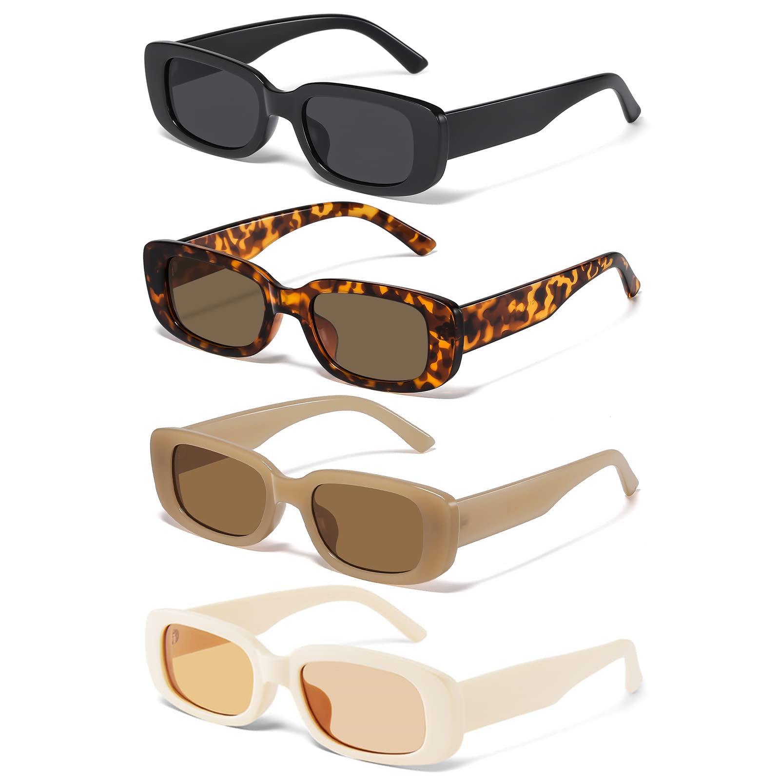 JASPIN Rectangle Sunglasses for Women Men Y2k Sun Glasses UV Protection