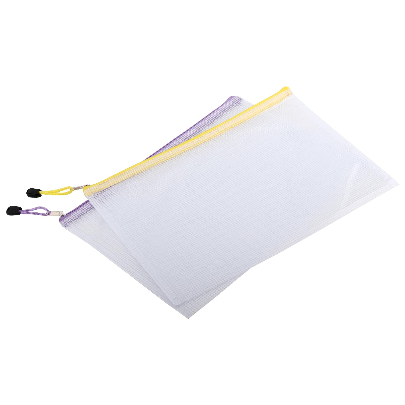 36 Bolsas de Documentos A4 con Cremallera, Transparentes e Impermeables de Malla PVC, 34x24 cm, para Archivo, Oficina, Escuela y Viajes