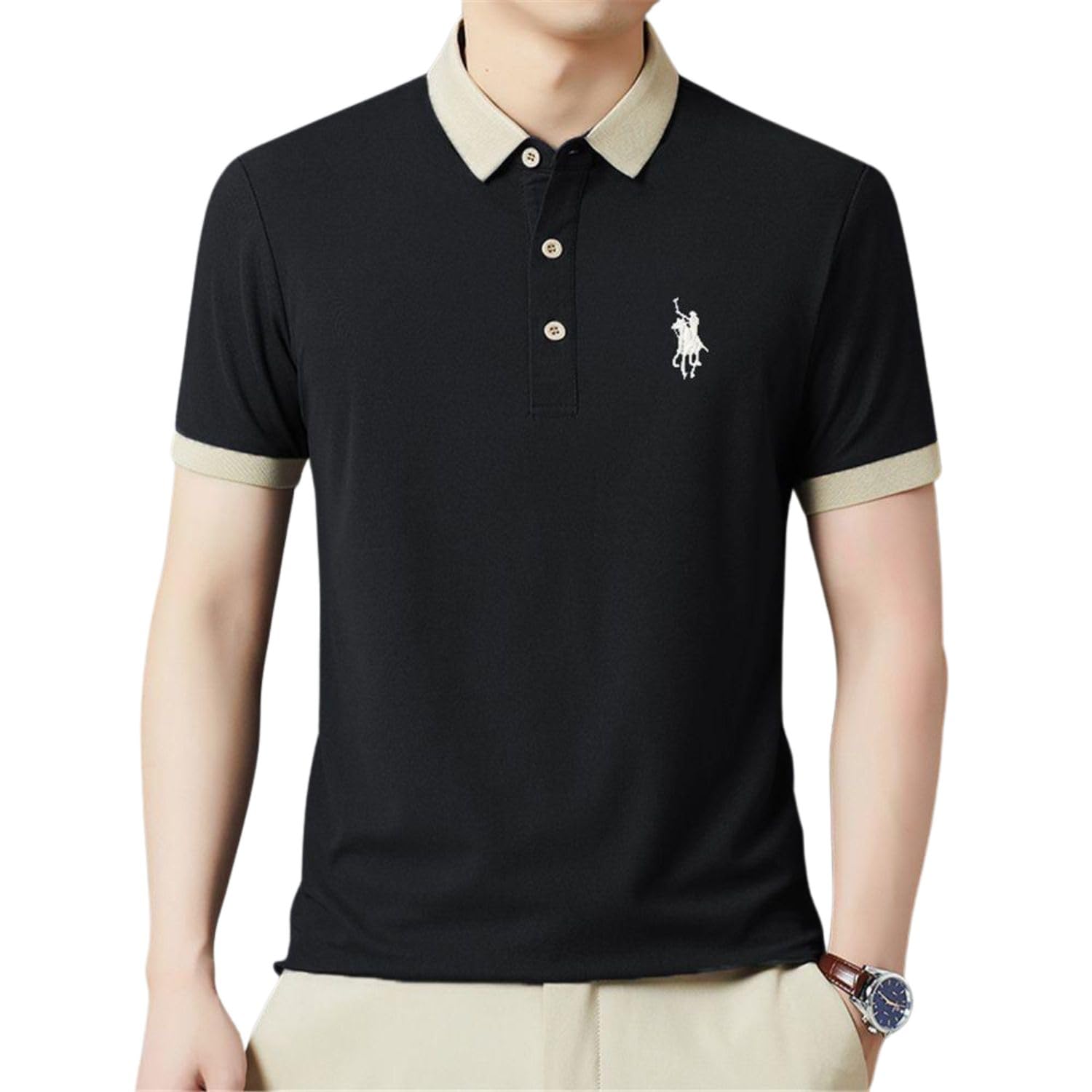 Men's Polyester Polo T-Shirt | Lightweight Quick Dry Collared Neck Half Sleeve Regular Fit Sports & Casual T-Shirt for Men | Moisture Wicking Gym, Running, Training Polo Tee-image-39