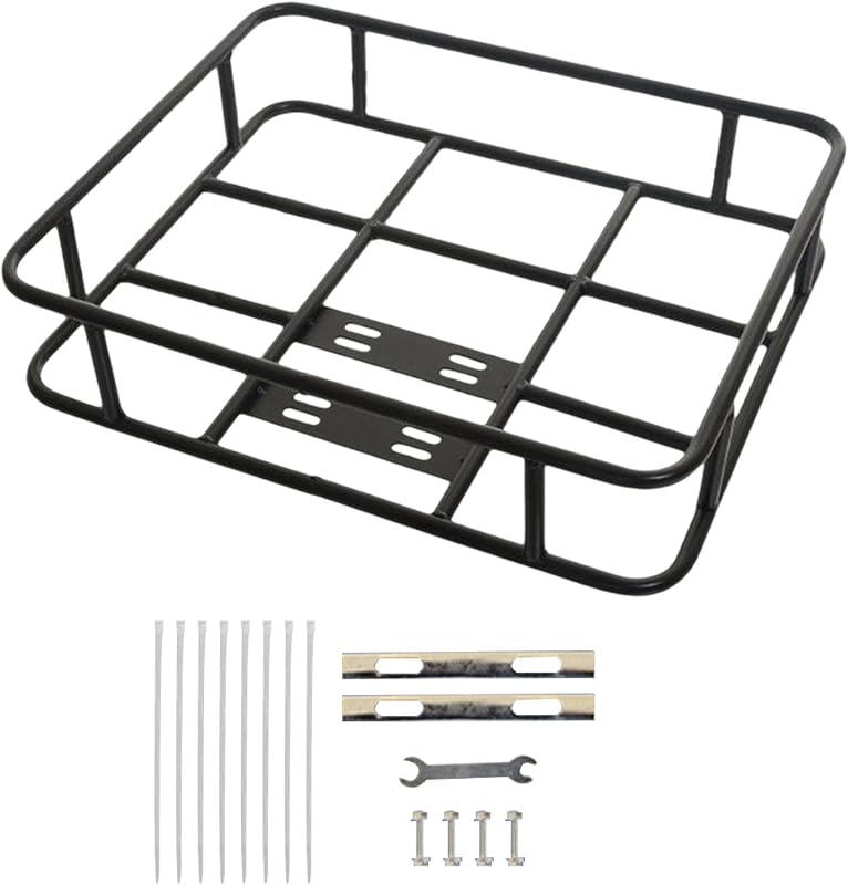 Harilla Kerékpár Kosár Elöl-Hátul, Erősített Szélekkel, 48x38 cm, E-Bike Kiegészítő - Style C