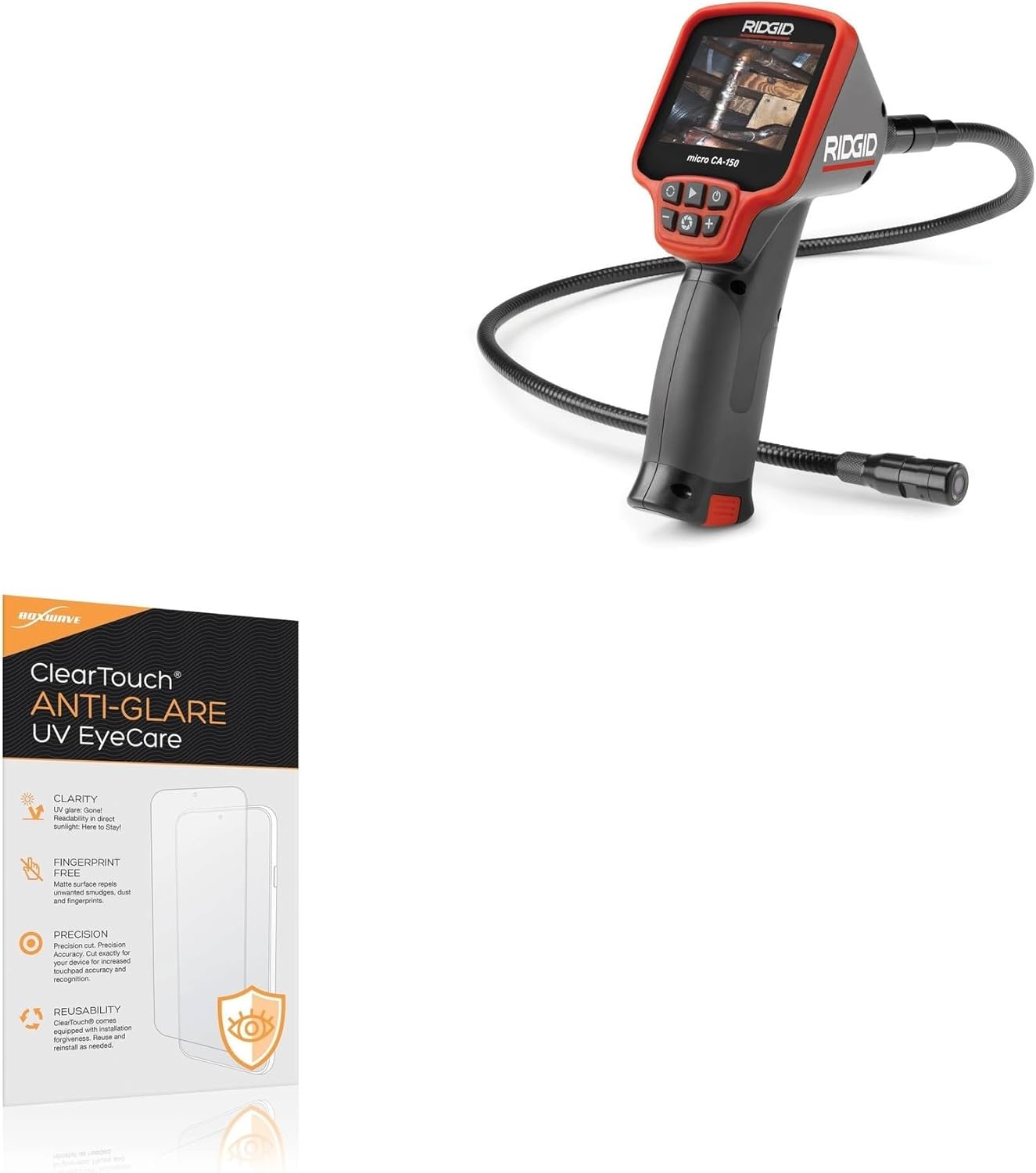 BoxWave Screen Protector Compatible with RIDGID Micro CA-150 Inspection Camera - ClearTouch Anti-Glare Anti-UV EyeCare (2-Pack), Filters Out Harmful Blue Light Reduce Fatigue