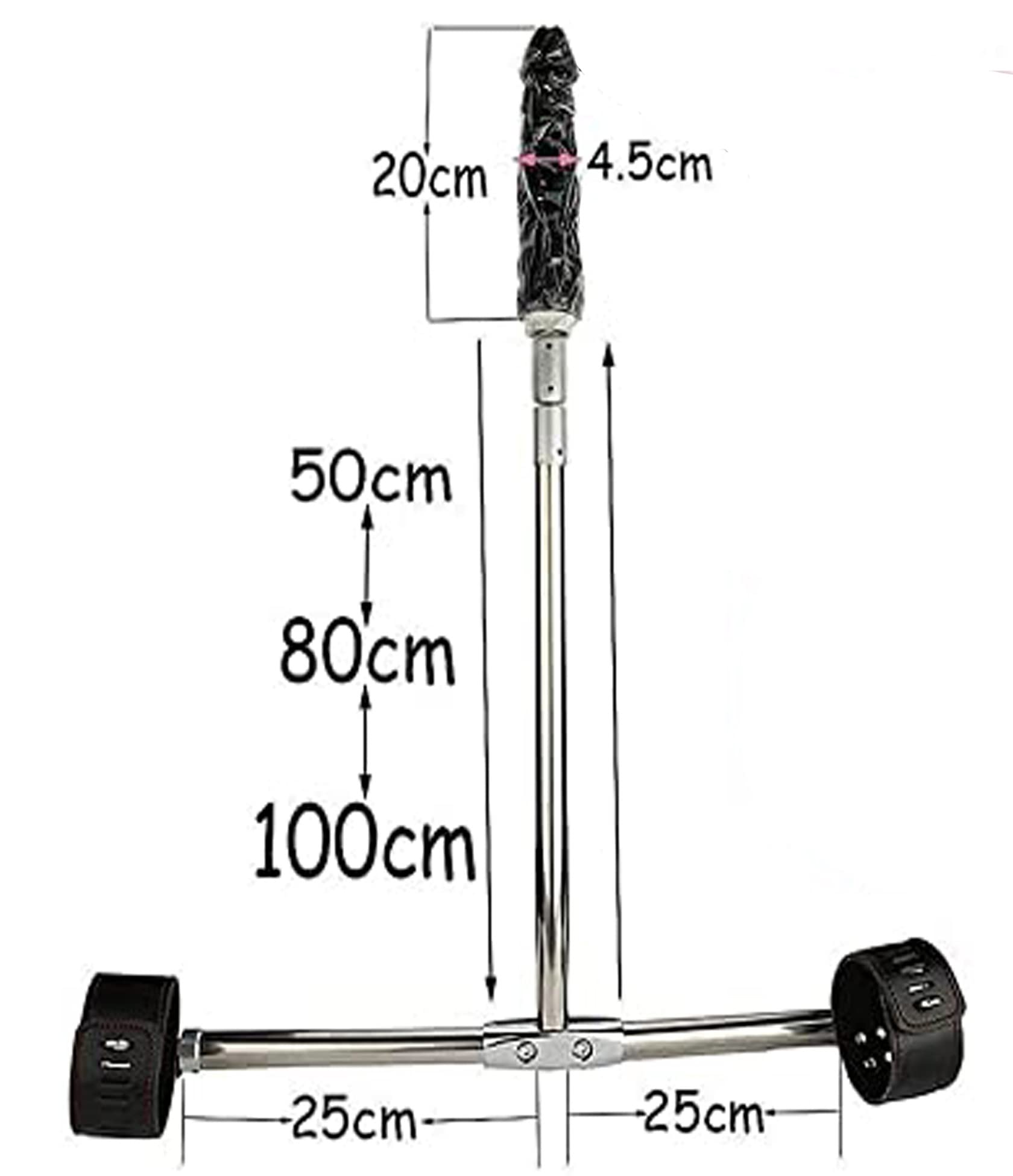 Spreizstange Edelstahl Mit Fußfesseln Und Dildo Fesseln Set Erotisches Bondage System Fickmaschine Verstellbarer Spreizer BDSM Sklave Fetisch Sexspielzeug For Paare