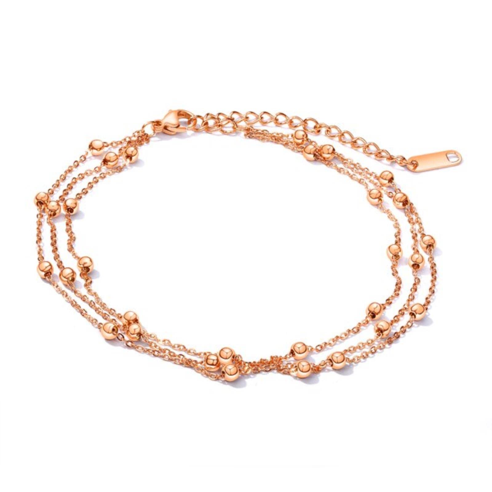 Cavigliera alla Multistrato Fatta a Mano con Perline per Le Donne Sandali a Piedi Nudi Bracciale Cavigliere Piede Gotico Boho Gioielli Regalo