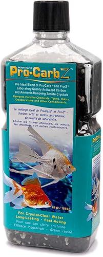 Penn-Plax Pro-Carb Z contiene carbón activado y zeolita para agua cristalina y saludable de acuario, 64 onzas, modelo PBZC3M