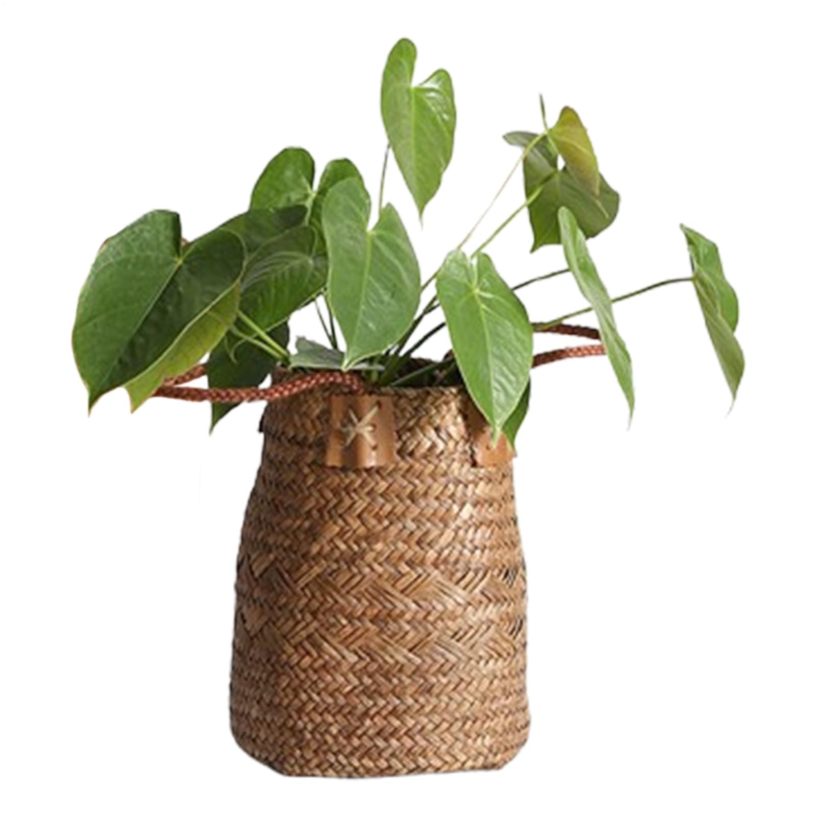 Panier tissé organisateur de fleurs suspendu pour jardin et balcon