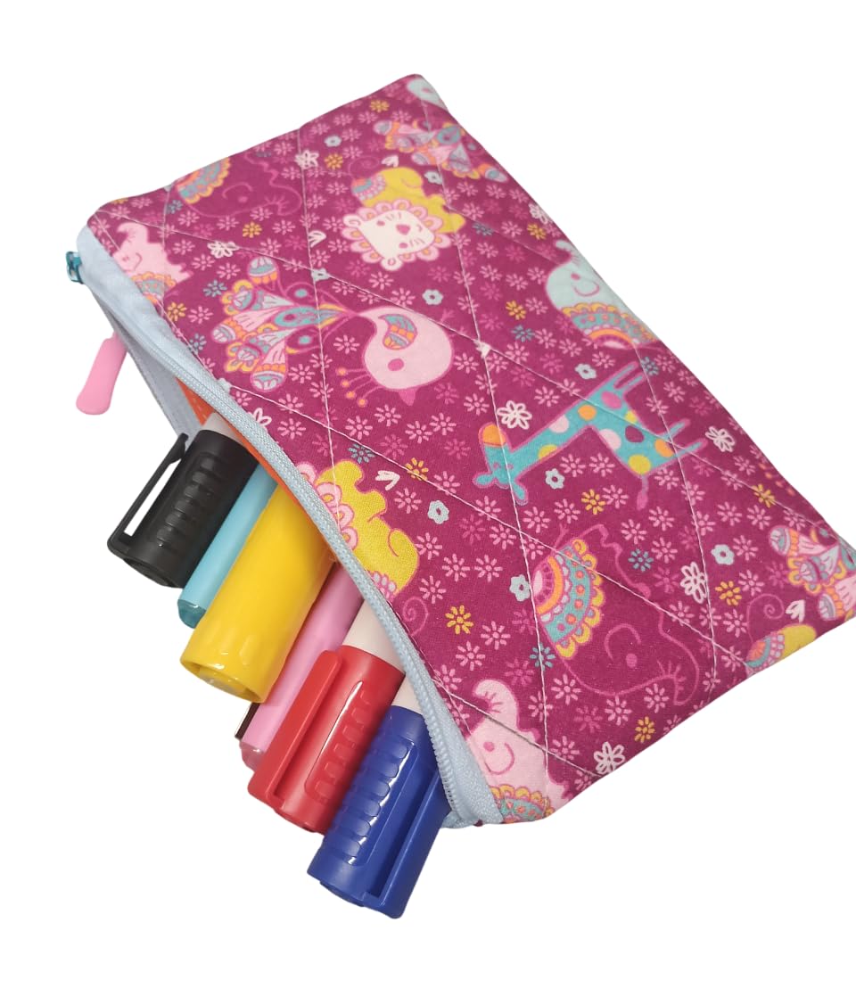 GALBA®. PACK Bata, Babi, Delantal Cruzado de maestra de educacion Infantil ANIMAL FANTASY + Funda Tablet 11" + Estuche Lapices + Lanyard + Llavero + Monedero TALLA M
