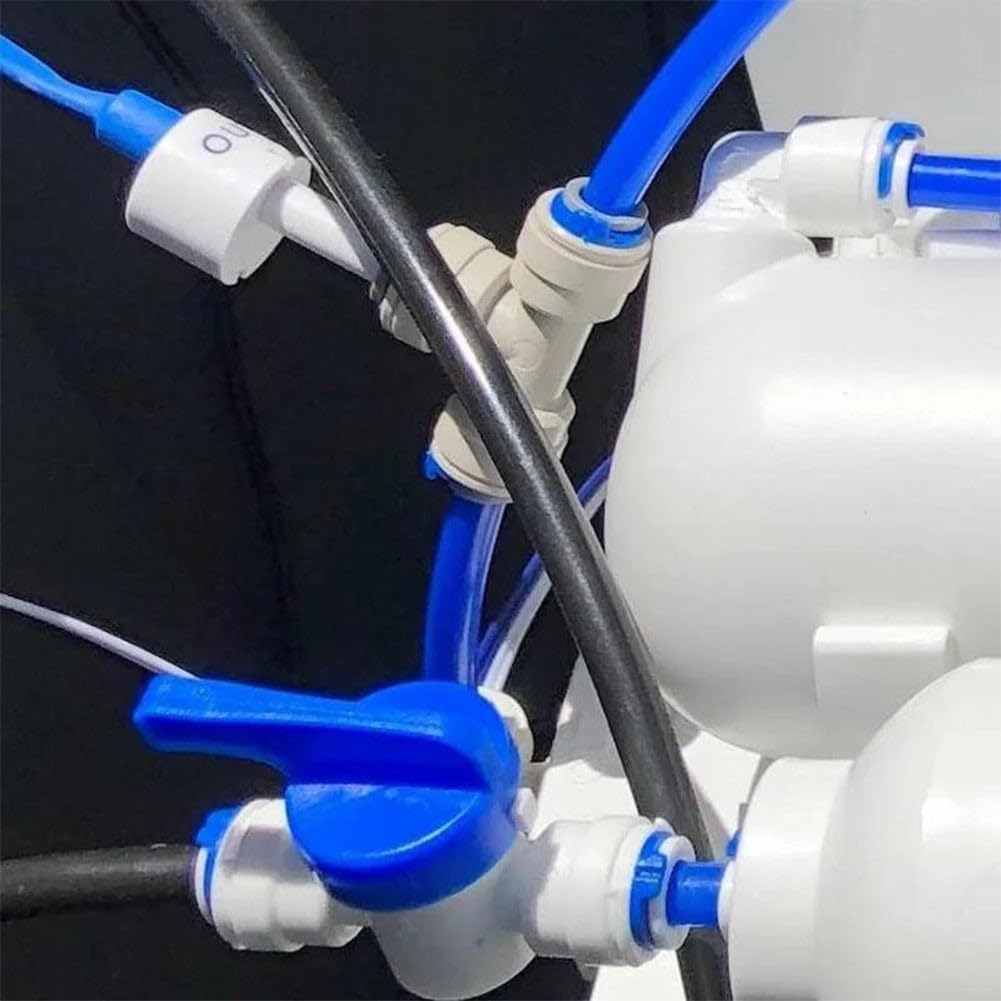 Yuanpgky Lot de 20 clips de verrouillage sécurisés pour raccords de filtre à eau à osmose inverse, clips de fixation de tube en plastique, compatibles avec les systèmes de purification d'eau et