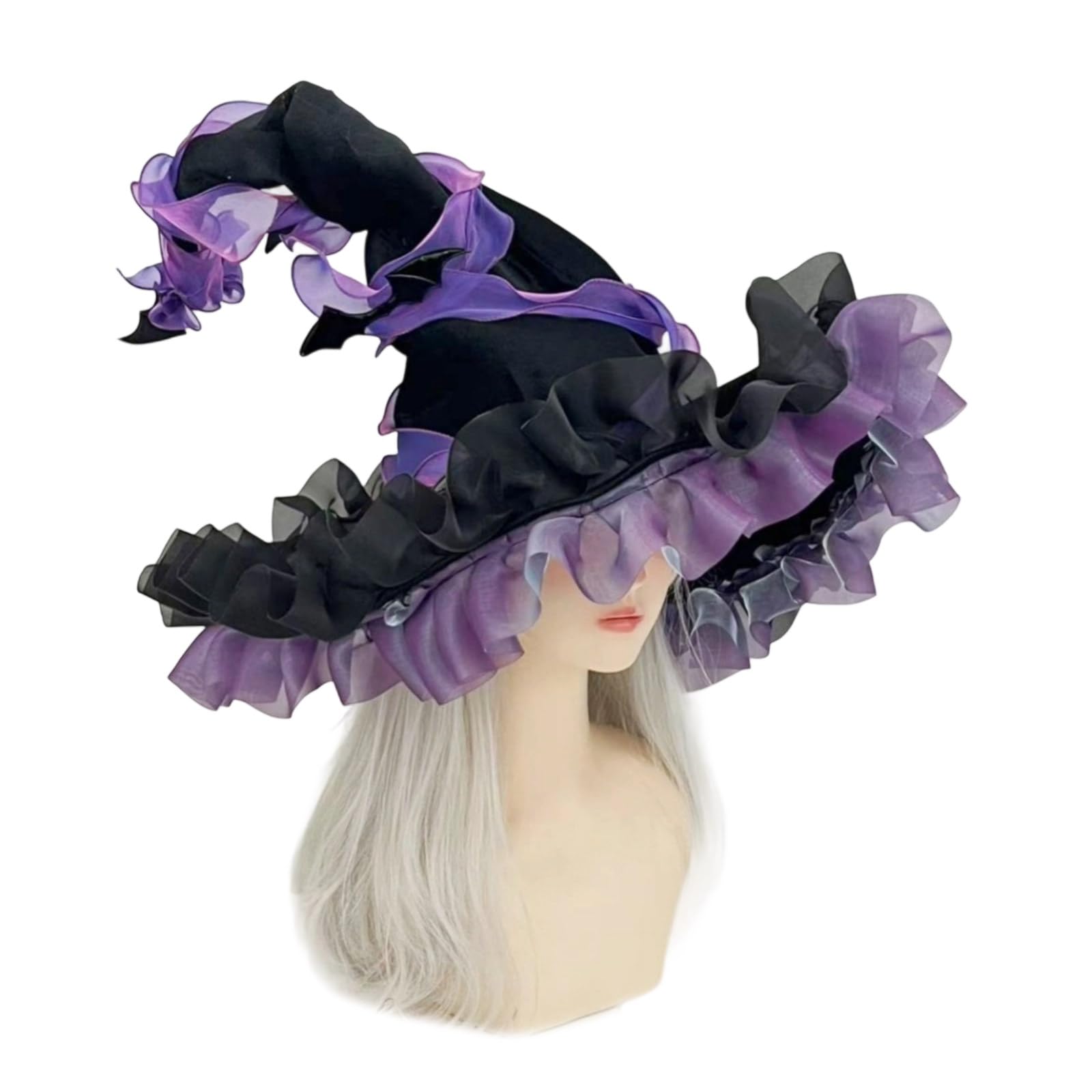 Chapeau de sorcière d'Halloween pliable et léger pour femmes - 8