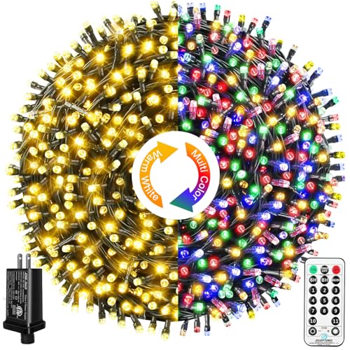 Upgraded 218FT 650 LED Color Changing Christmas String Lights Outdoor/Indoor,