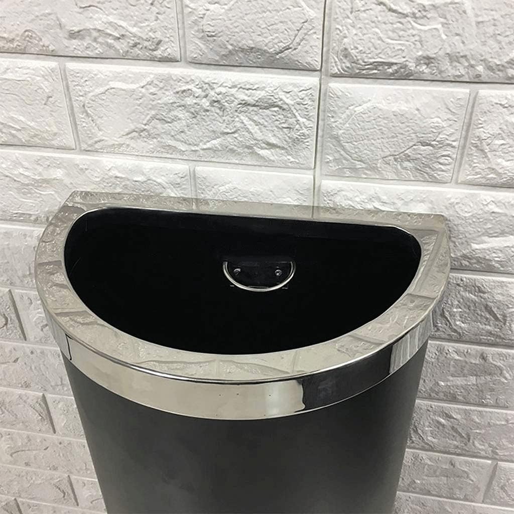 Waste Bins,Rrubbish Bin Outdoor Trash Can Stainless Steel Semi-Round Trash Can Extra-Wide Openitouchless Garbage Bin Stainless Steel Commercial Grade Trash Can Heavy Trash Can/Sier/a
