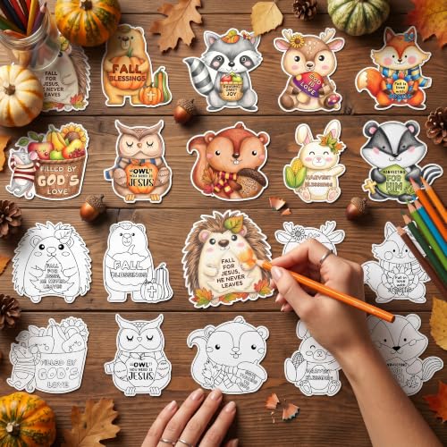 30 PC Fall Animals Color Your Own Magnets - image 5