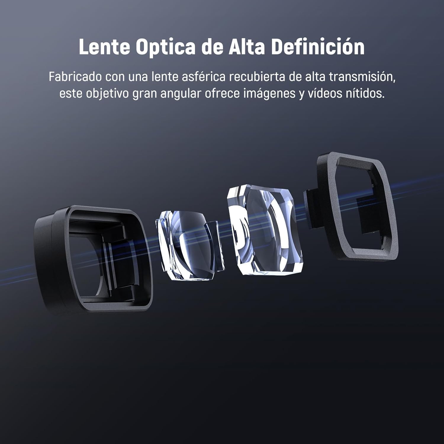 NEEWER Lente Gran Angular de 0.75X Compatible con dji OSMO Pocket 3 / Pocket 4 / Xtra Muse, Campo de Visión Ampliado de 108°, Lente Magnética Asférica HD para Cámara de Acción, LS-45