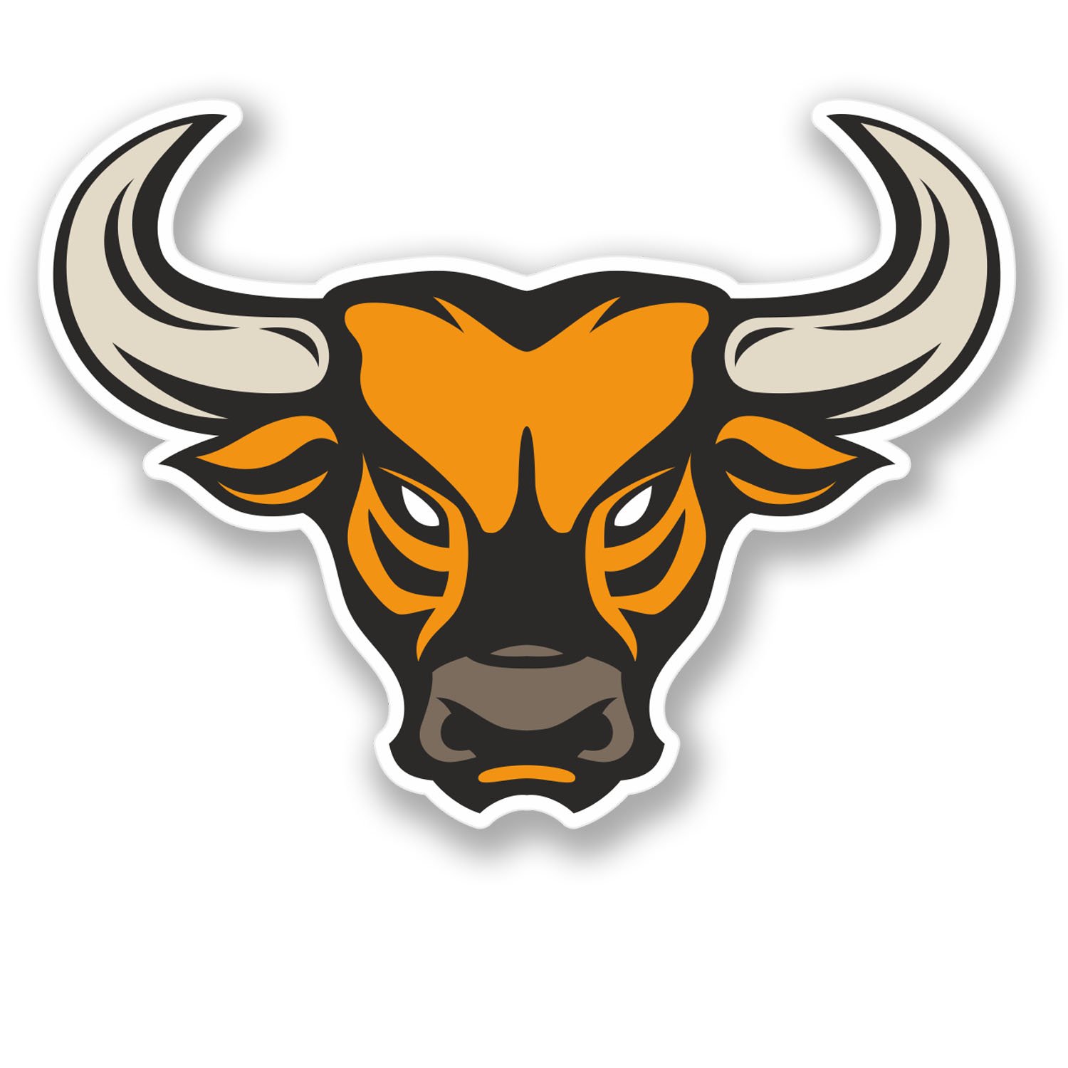 Destinationvinyl Multi 2 X Bull Head Sticker Car Bike Bike Laptop Helmet Spanish Spain Animal #4263 (10Cm Wide X 7.5Cm Tall)