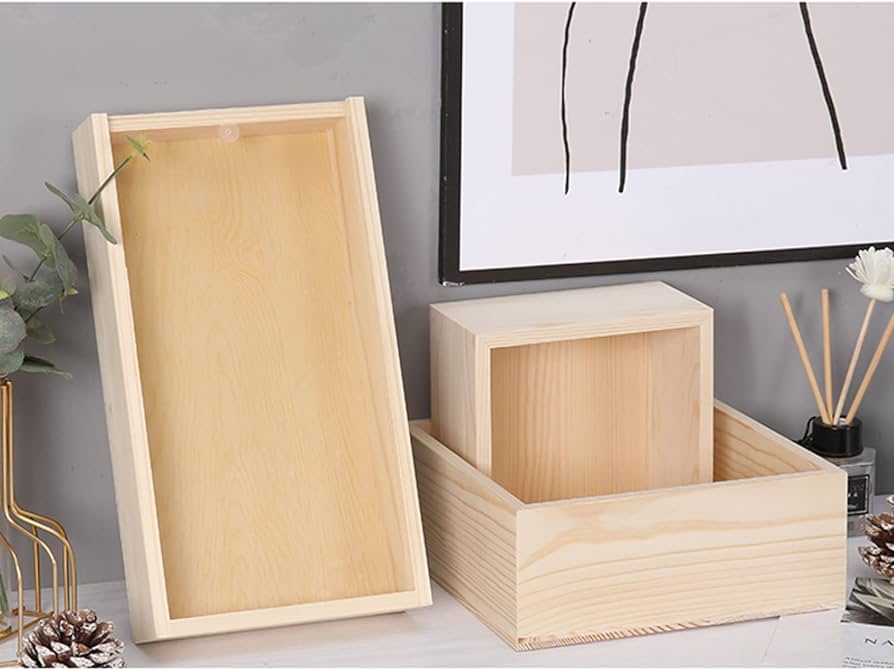 Amazon｜MJKQ9 収納ボックス 木製 木箱 収納ボックス ナチュラル