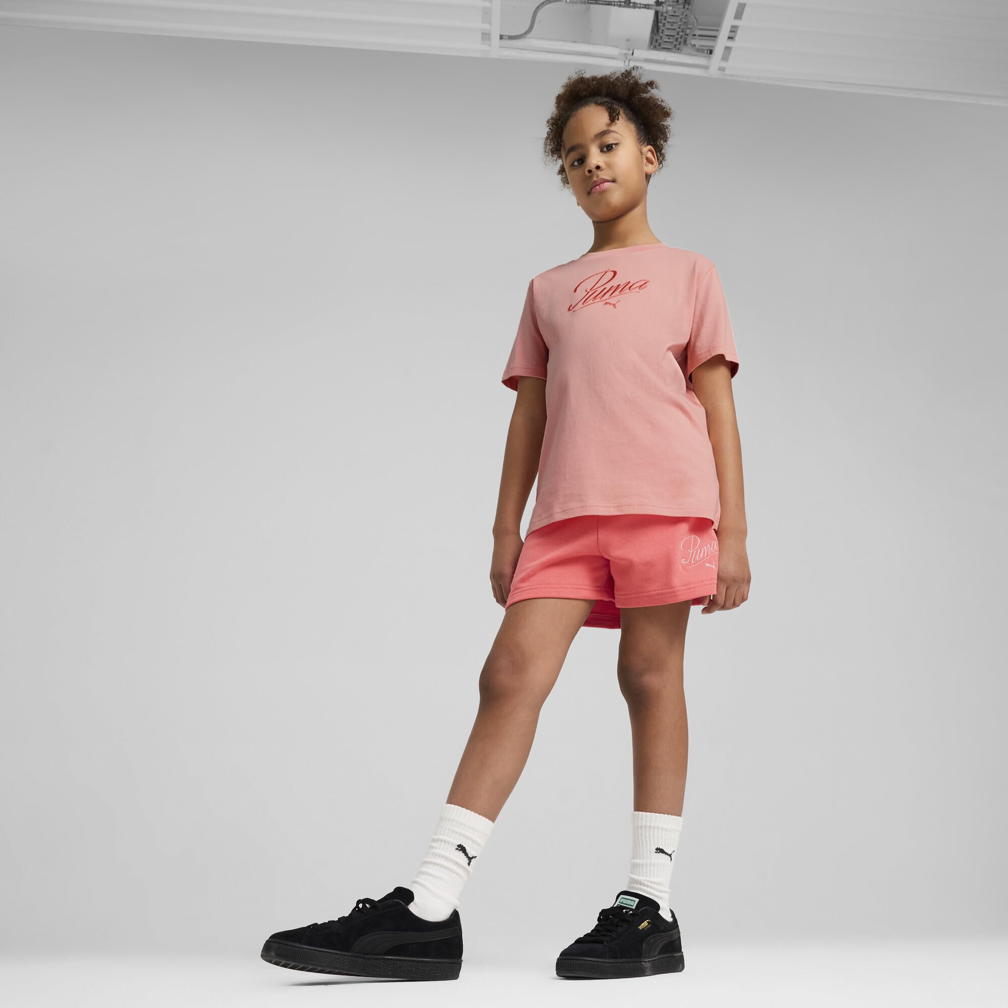 PUMA Ess Script Shorts G - Szorty z dzianiny Dziewczynki