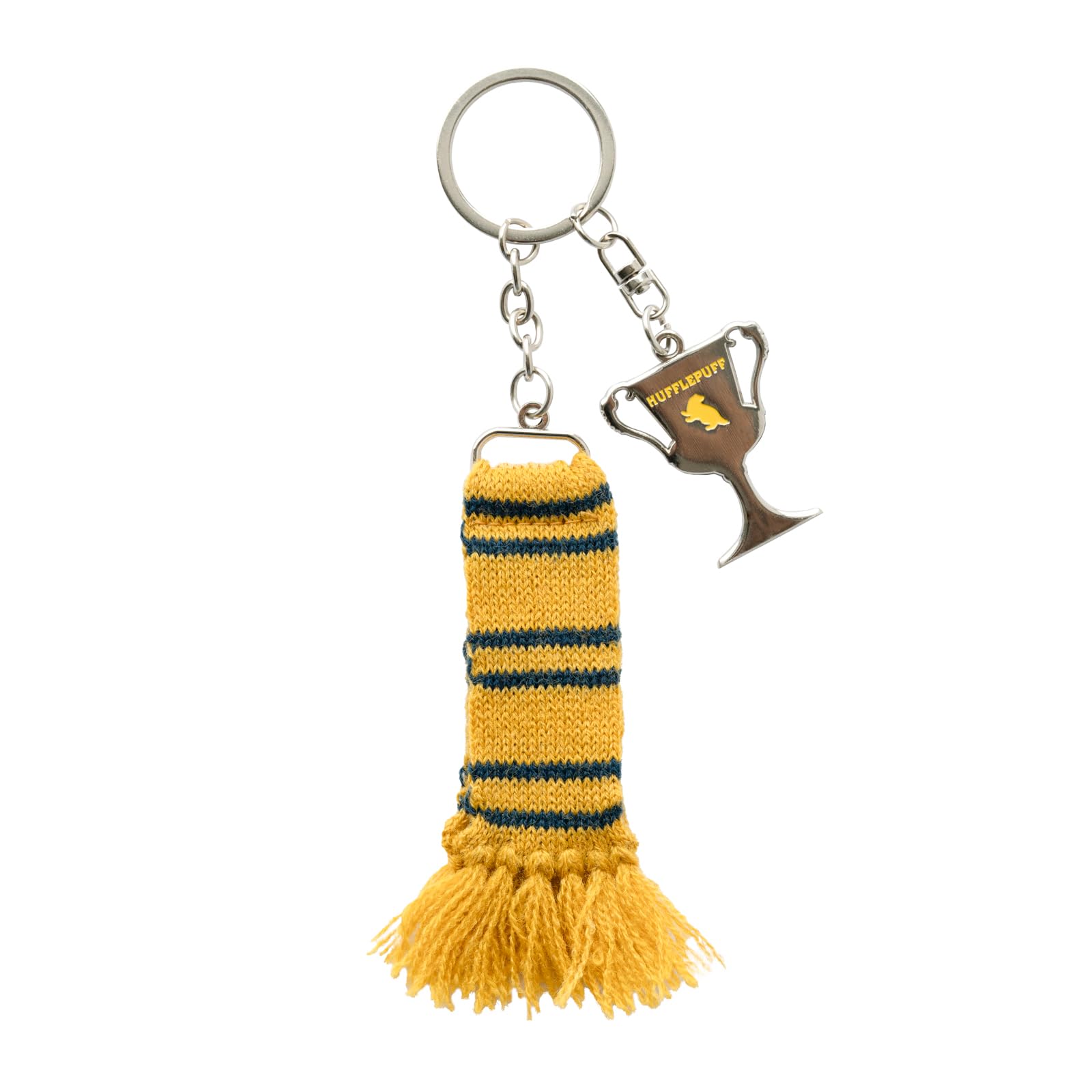 Grupo Erik Keyring Harry Potter Merchandise - Hufflepuff Scarf Keychain, Cute Keyring, Cool Keyrings, Harry Potter Gifts Under 10 Pounds, Hufflepuff Gifts