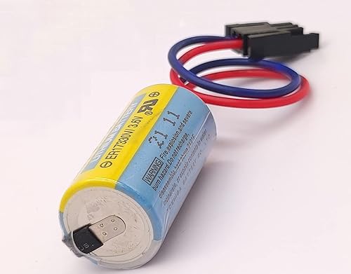 Miniatura 6 de Paquete de 10 baterías de litio A6BAT ER17330V 3.6V 1700mAh PLC MR-BAT con enchufe para sistema CNC FANUC, azul