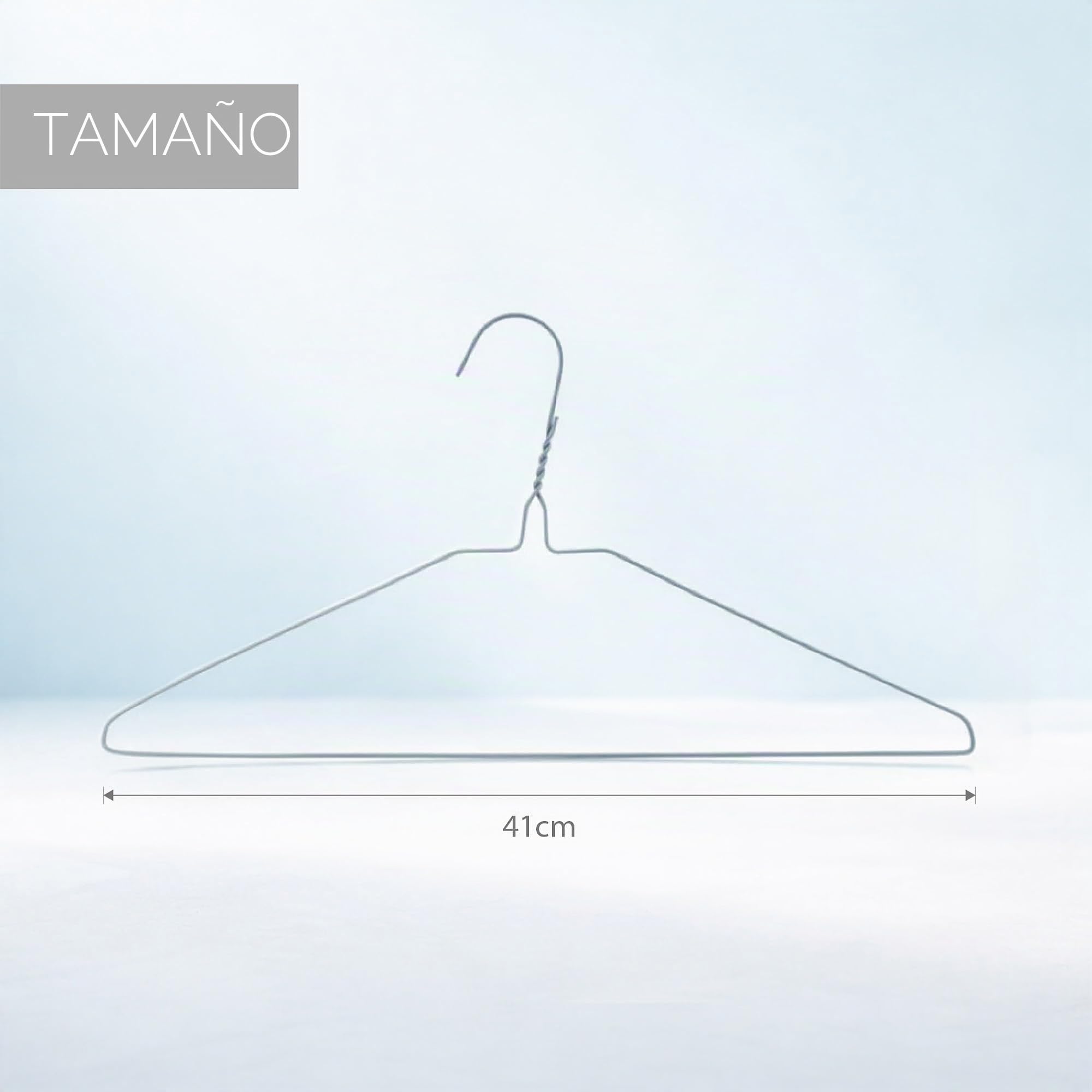 Hangerworld 50 Perchas de Metal de 41 cm de Calibre 13 con Alambre Blanco Remat para Ropa y Pantalones