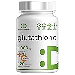 Glutathione Supplement 1,000mg Per Serving, 98% Purity | Plus Vitamin C 500mg, Active Reduced Form (GSH) | Intracellular Antioxidant - Supports Detoxification & Immune Health
