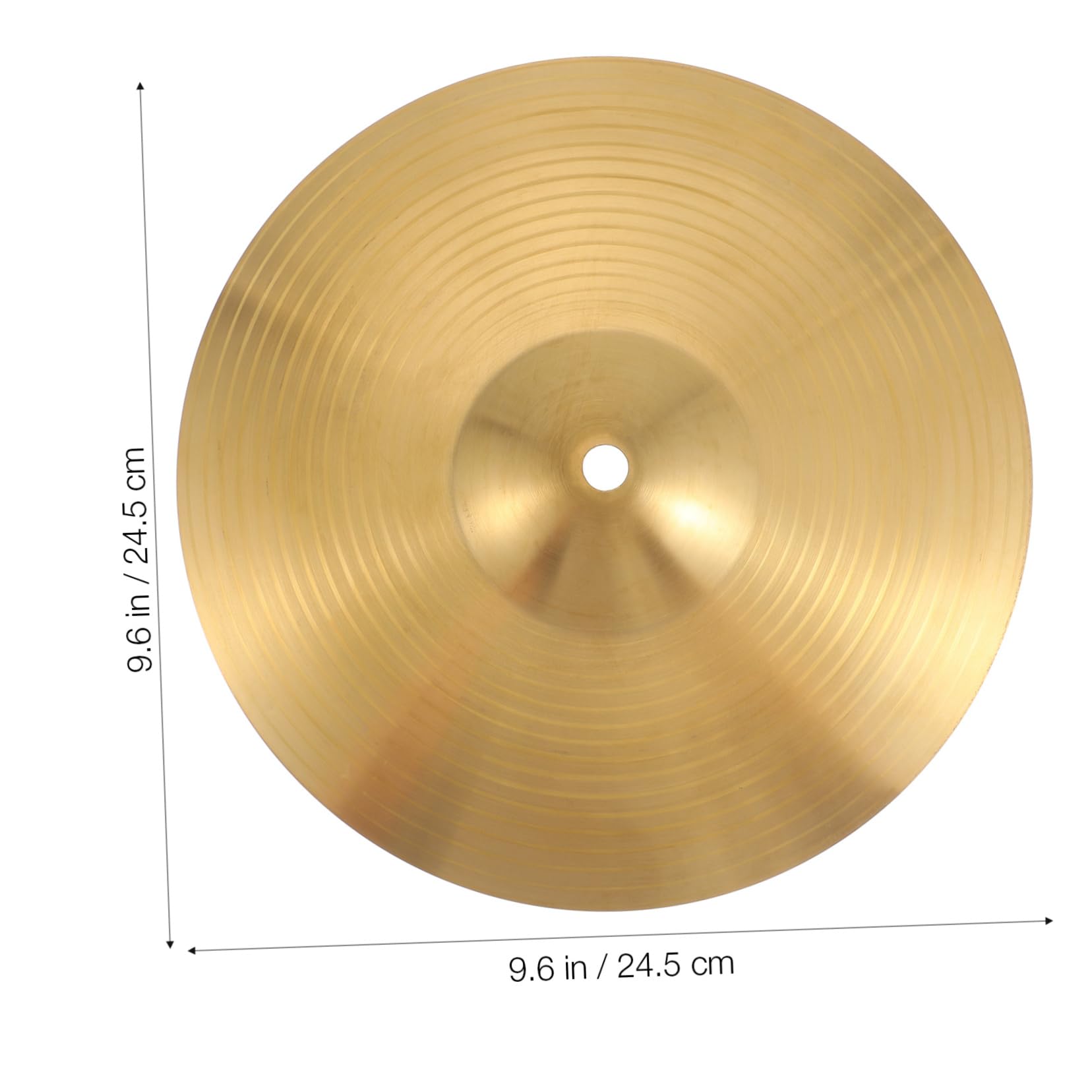 FUNOMOCYA Beginner to Pro 10 Inch Brass Hi Hat Cymbals Set Traditional Finish Golden Tone for Drum Instruments