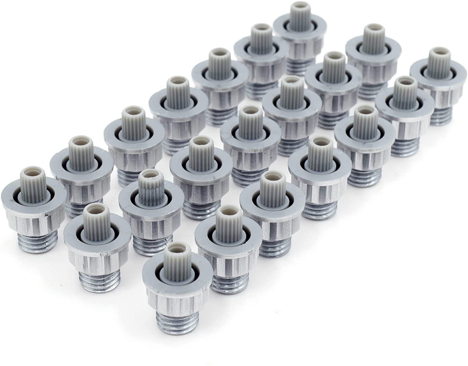 100PCS Wheel Rim Lip Rivets Nuts of 8.5 mm/0.33 in Hole Replacement Plastic Chrome Silver Rivets