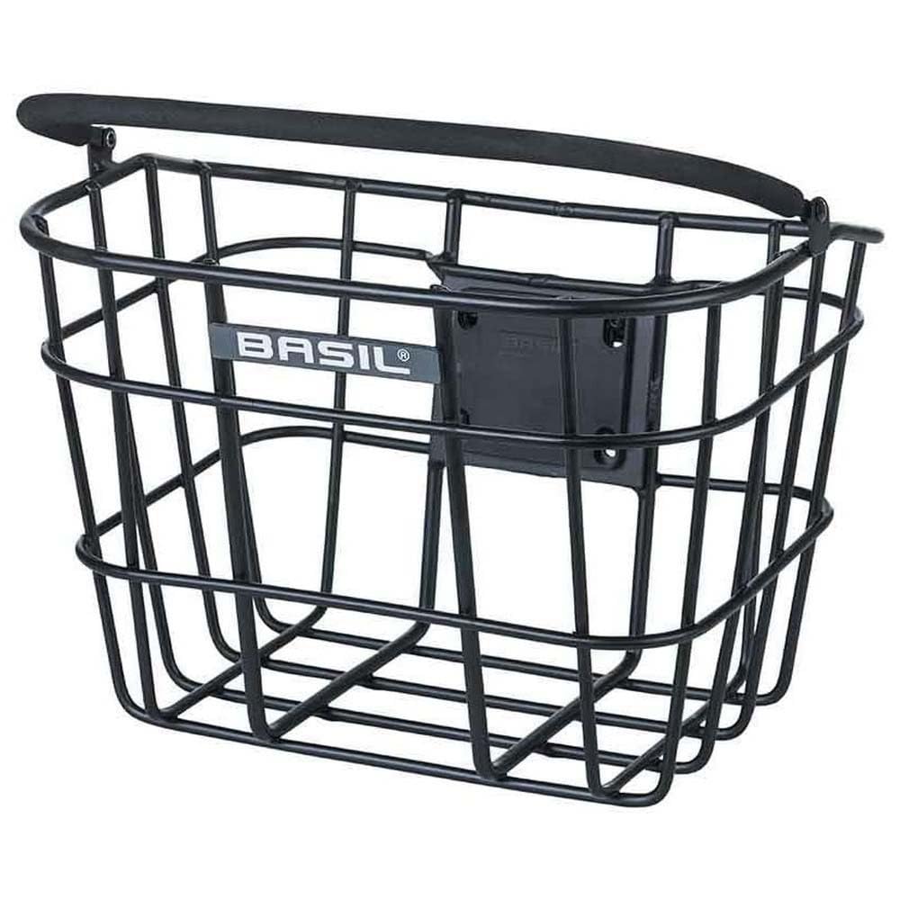 Basil Front Basket Bremen Alu Quick Fixed Attachment, Handlebar Bracket, with TÜV-Tested Fixed Mounted Shaft bracketa Aluminium Wir