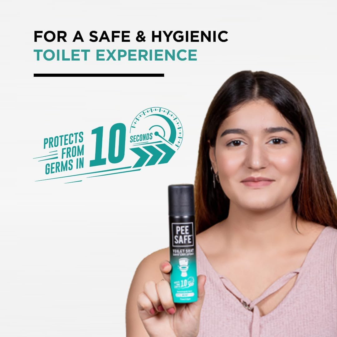 Pee Safe Toilet Seat Sanitizer Spray 75 ml (Mint, Lavender, Citrus, Pack of 3) | Reduces The Risk Of UTI & Other Infections | Protects From 99.9% Germs In 10 Seconds & Travel Friendly | Anti Odour - Image 7 thumbnail