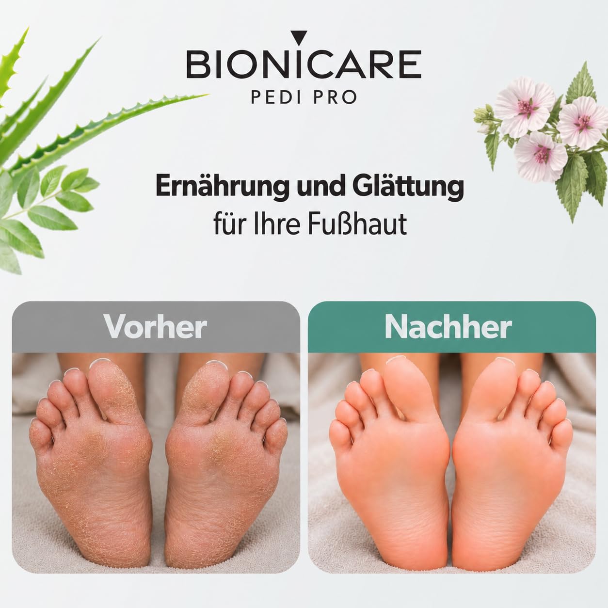 Fußcreme Für Sehr Trockene Füße, Mandelöl und Aloe, 4x200 ml