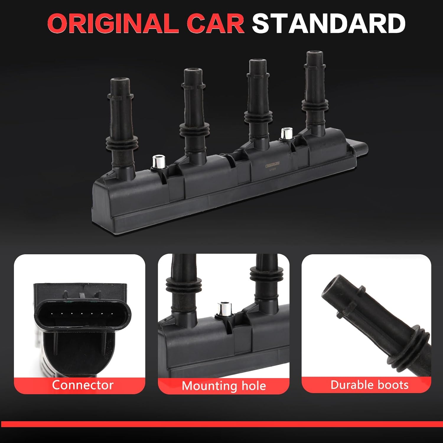 Ignition Coil Pack UF669, Compatible with Chevrolet Buick Cadillac Cruze Sonic Trax Volt Encore - L4 1.4L Replaces C1810 UF669