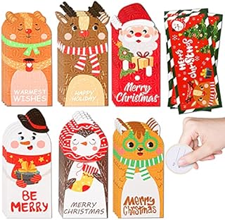 LOKIPA Christmas Cash Gift Card with Envelopes,72 Xmas Money Crash Holders with 24 Cards 24 Envelopes 24 Stickers