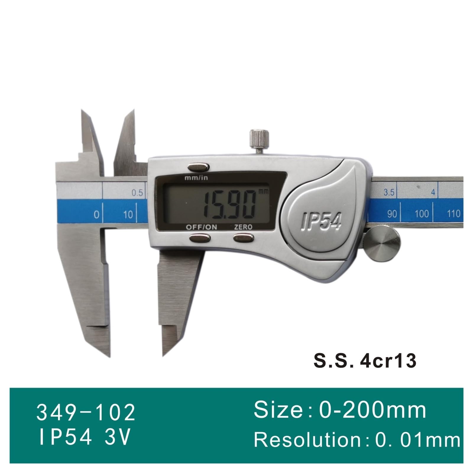 Suwmiarka Cyfrowa Ze Stali Nierdzewnej 150mm 200mm 300mm Jakość Przemysłowa Typ Suwmiarka Elektroniczna 6 "8"(349-102 200mm)