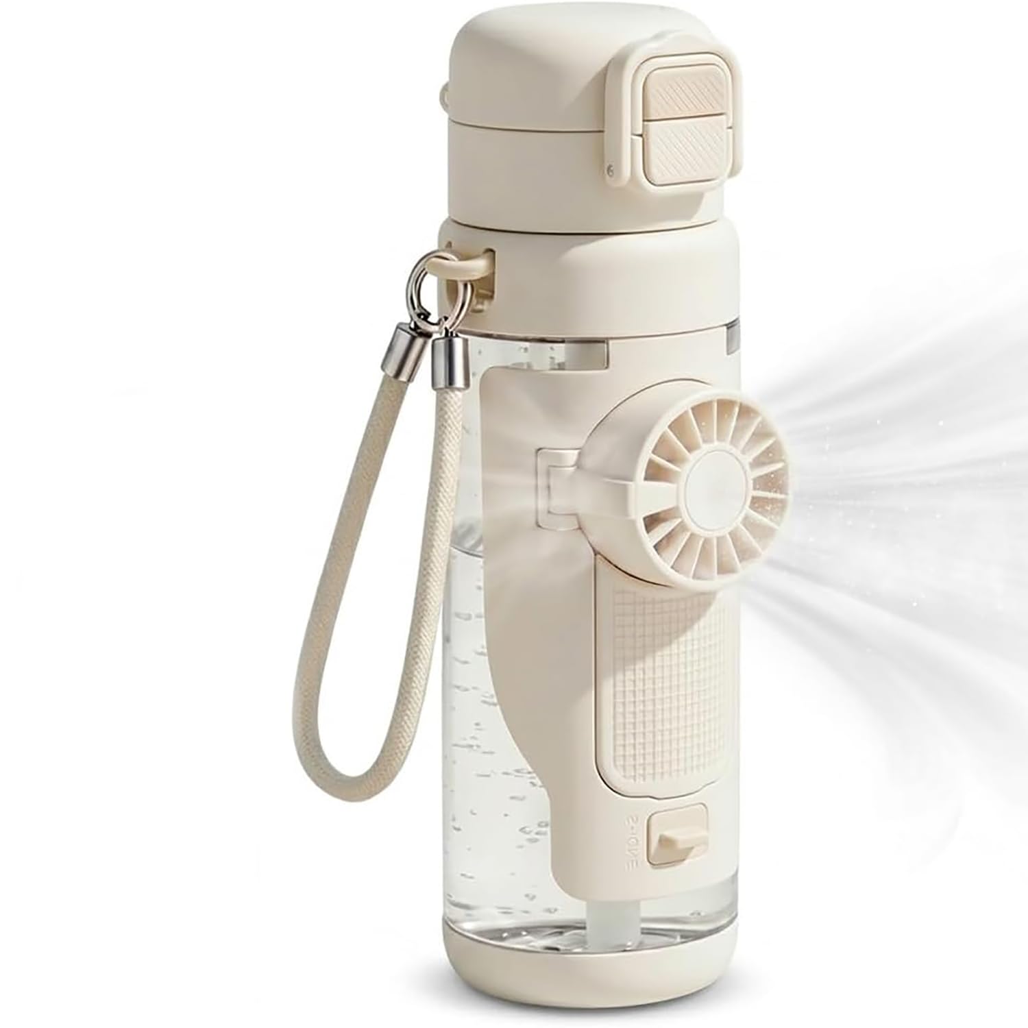 Bouteille d'eau avec ventilateur portable 690 ml gourde de sport extérieure 2 en 1