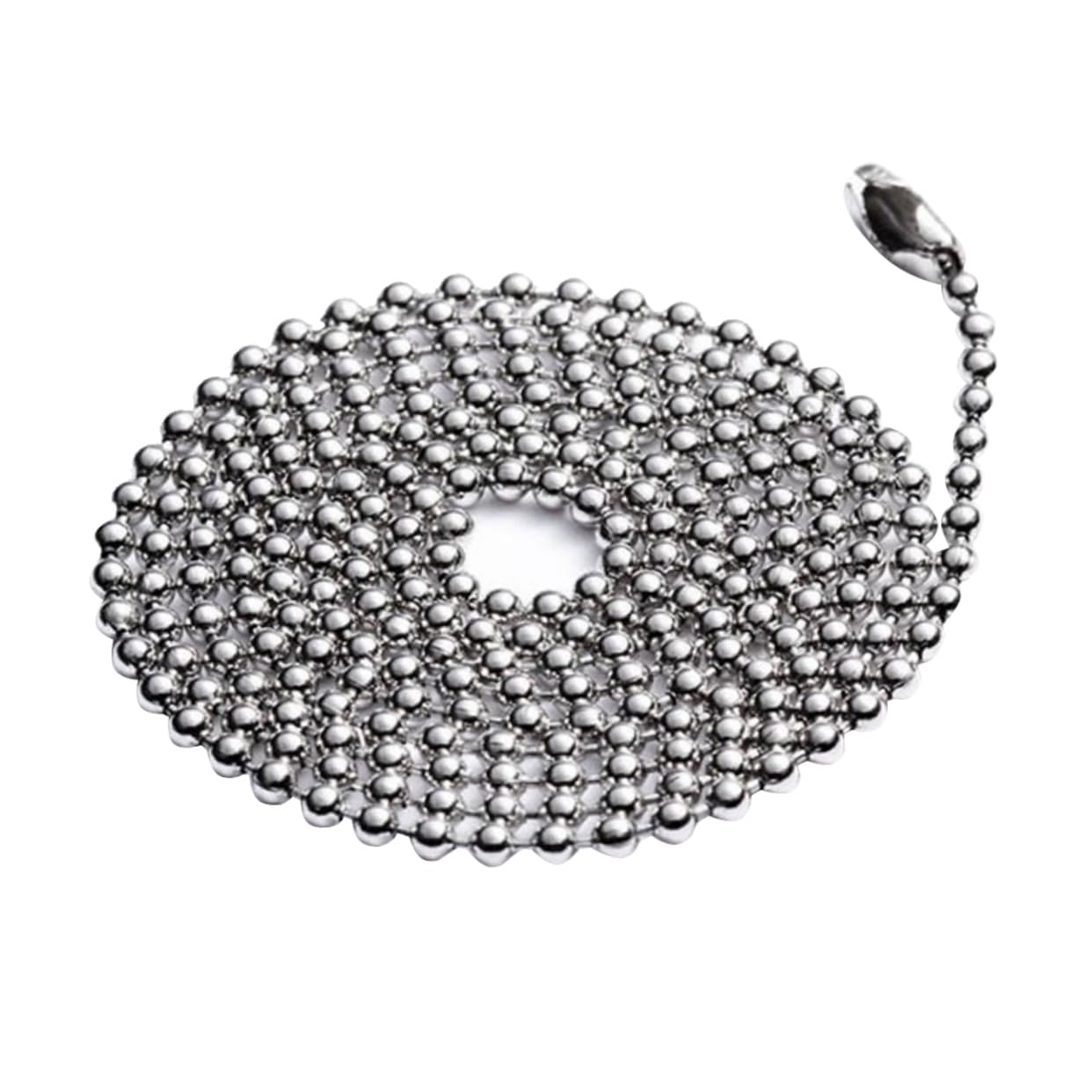 CIMAXIC Beaded Chain Necklace Stainless Steel Dog Tag Ball Link Metal Jewelry DIY Accessory