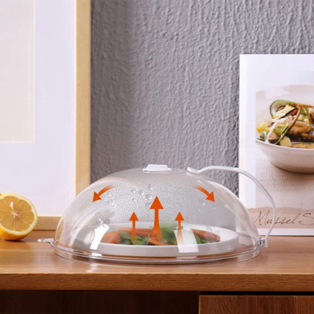 Food Protector Covers Cloche Dome Food Cover Microwave Plate Cover Microwave Splatter Guard Dessert Display Dome for Kitchen Food Meals Warm Keeping Cover Random Food Cover