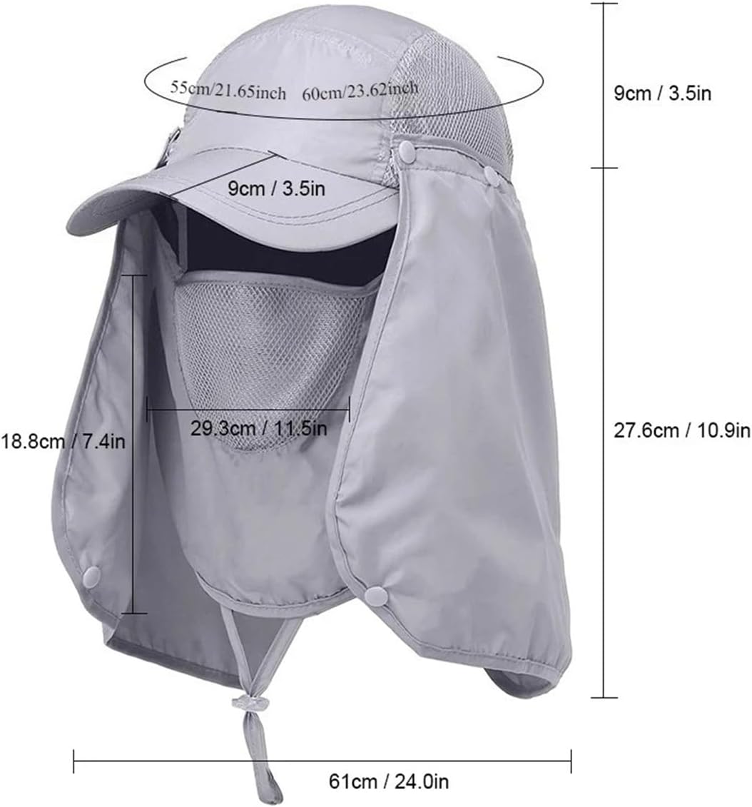 Outdoor Breathable Quick-Dry Sun Hat with Face Neck Protection