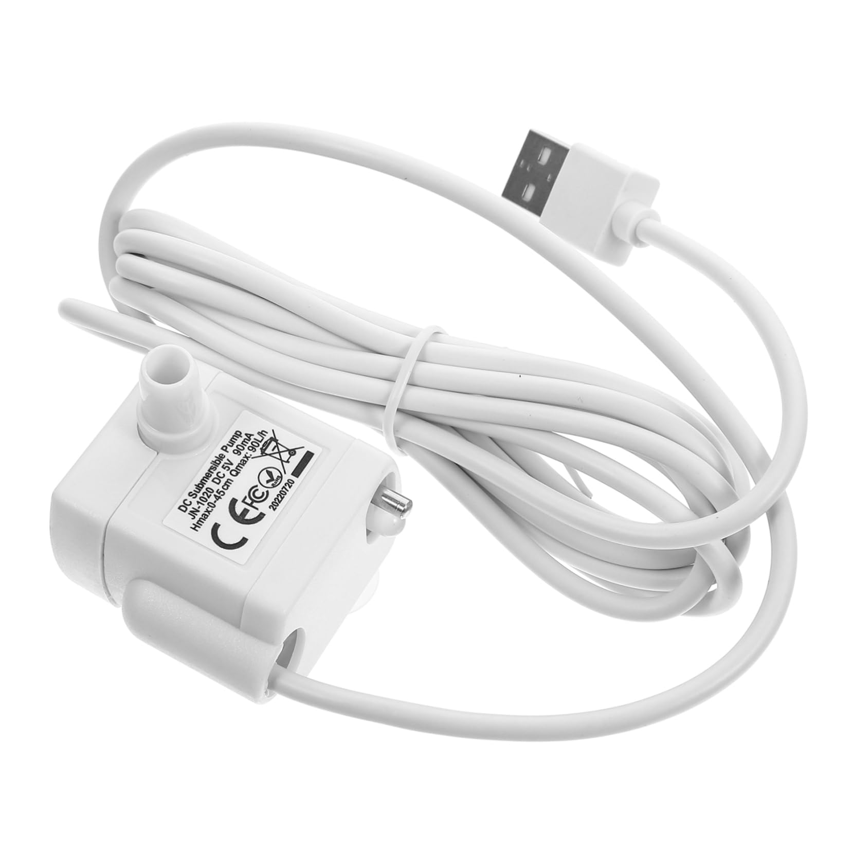 Bomba de Repuesto para Fuente de Agua de Gatos 5v1a Luz | Abs Blanco, Sumergible para Dispensador de Mascotas, Incluye Cable Usb, Uso en Hogares y Tiendas