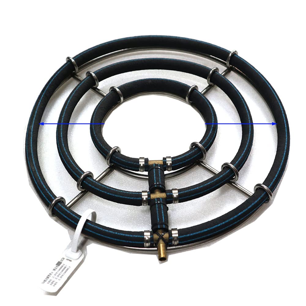 Anello aeratore giapponese Koi stagno ventilazione ossigeno, erogatore giapponese per laghetto Koi, ma anche per ossigenazione nel laghetto da giardino (3 passanti/Ø 35 cm)