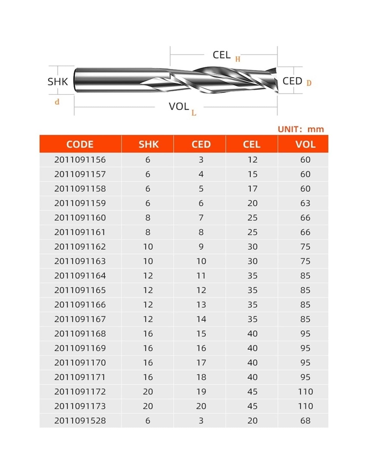 Fresa En Espiral HRC65 De 2 Flautas - Para Aluminio, 6mm, Ideal Para Máquinas CNC Y Grabado