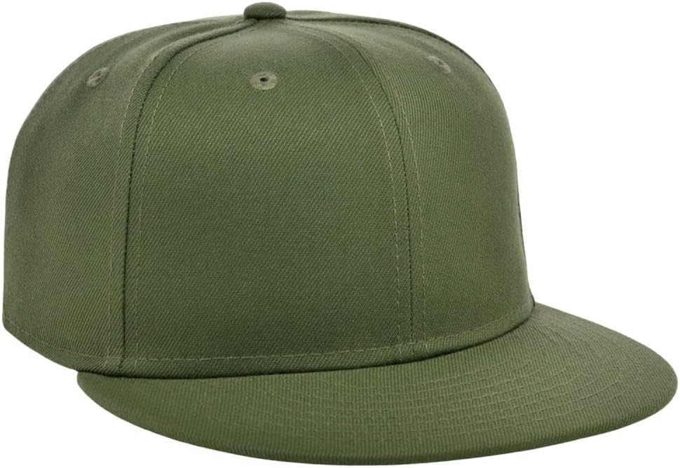Lids Blank Full Court w/Colored Under Visor Fitted Cap Olive/Camo 7 3/4 - Image 3