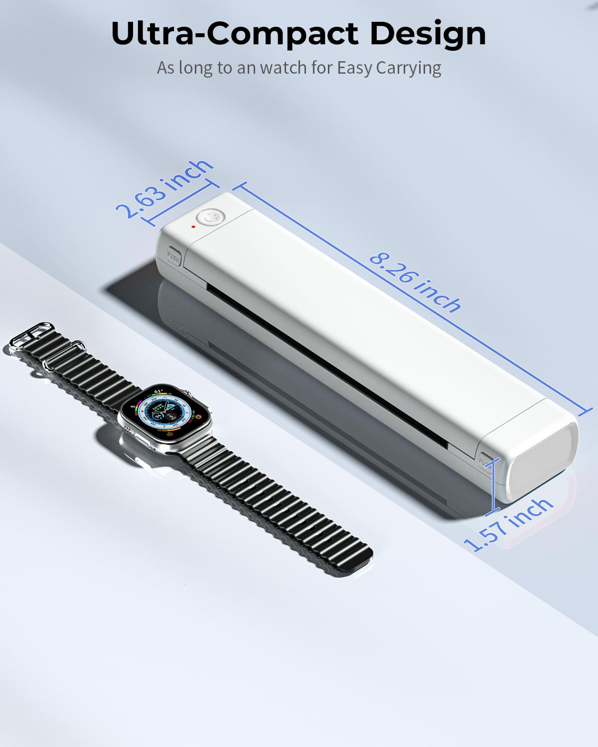 Phomemo M08F Mobiler Drucker A4 für Unterwegs Thermodrucker - Tragbarer Bluetooth Drucker für Den Heimgebrauch im Büro – Bild 9