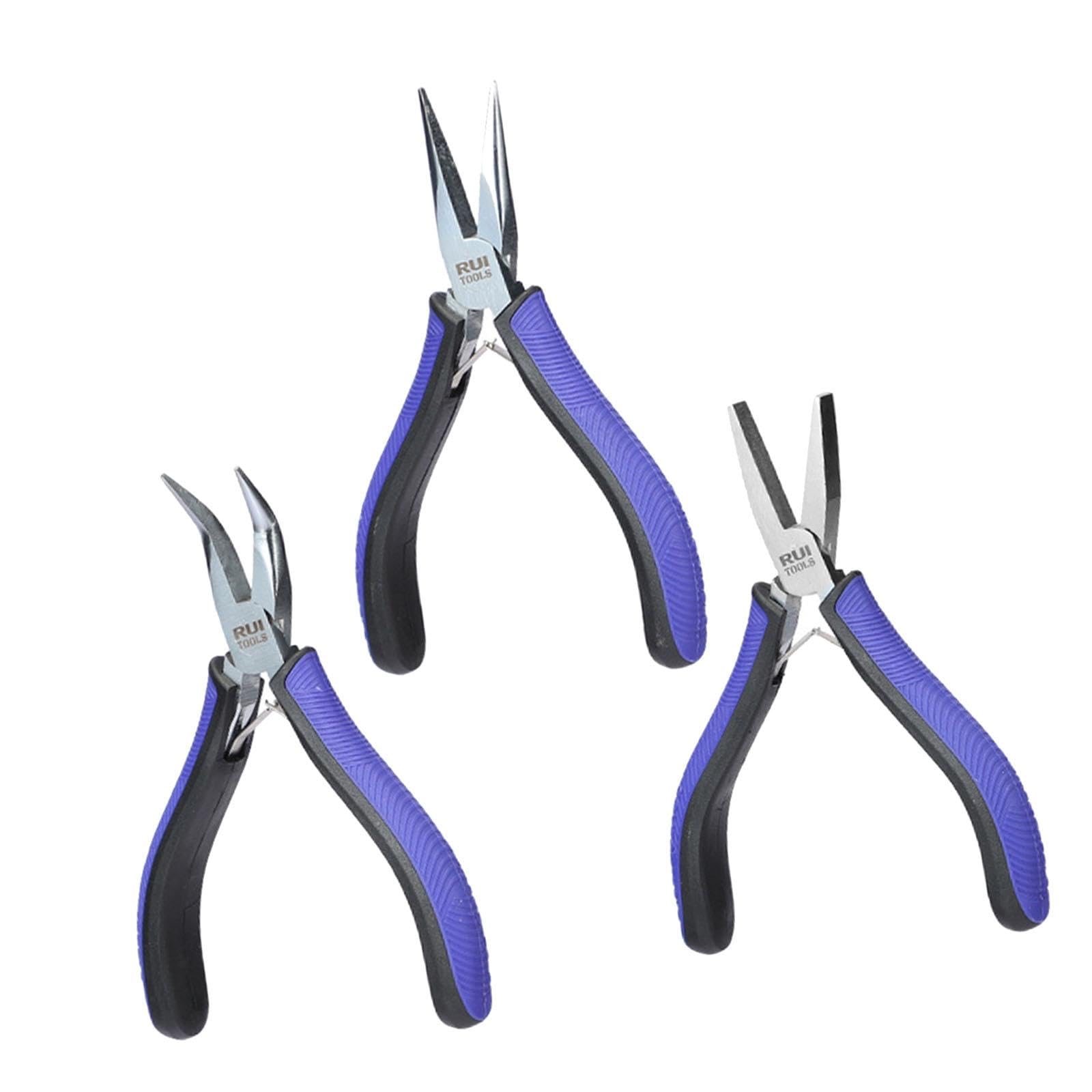 3x Pinze per la creazione di cauzioni, strumenti per la creazione di gioielli, per creare anelli di filo, pinze per gioielli per filo metallico, Style B