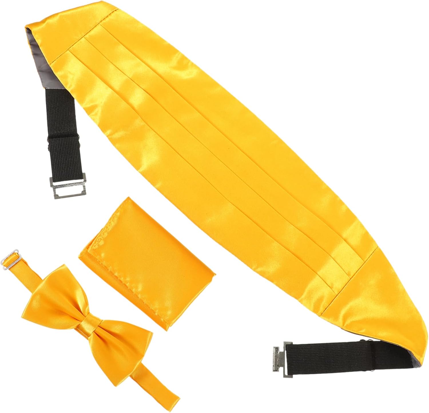 Didiseaon 1Set Men Cummerbund and Bow Tie with Handkerchief for Weddings Parties and Proms Skin Friendly for Formal Events and Gentlemen